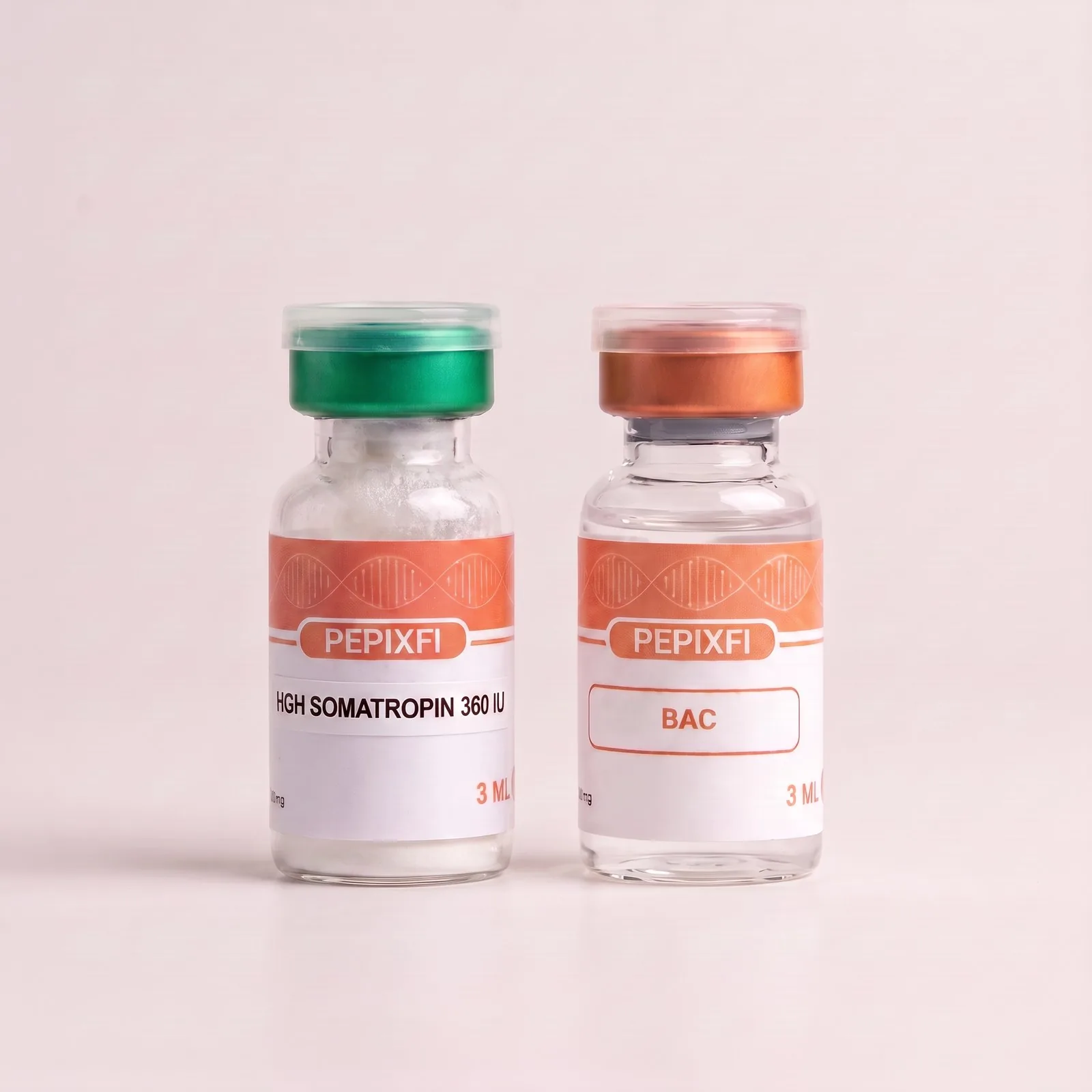 HGH Somatropin 360 IU — vialerna sida vid sida, Pepixfi